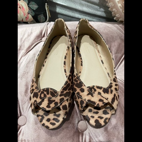ASOS Peeptoe Ballet Flats in Leopard - Picture 4 of 9